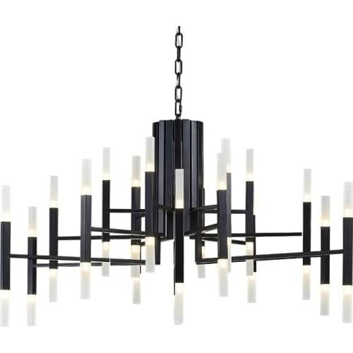 Nordic 24/36/60 lights chandelier Fashionable Living room Restaurant decoration Gold Black luxury acrylic tree branch chandelier