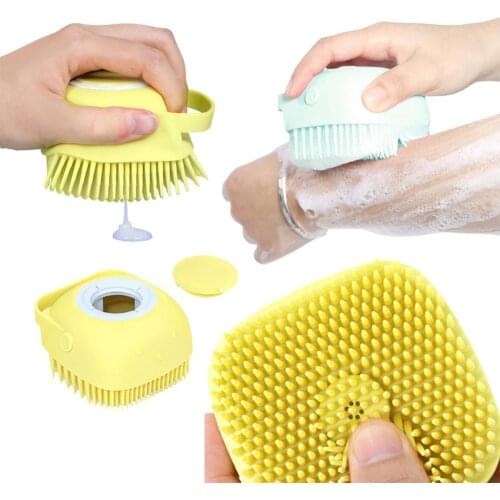 SPA Massage Brush Pet Dog Bath Brush Comb Pet Soft Silicone Dogs Cats Shower Hair Grooming Cmob Dog Cleaning Tool Pet Supplies