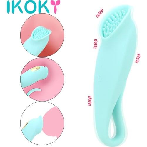 IKOKY Thorn Brush Vibrator Female Masturbation G-spot Massage Lick Tongue Vibrator Sex Toys for Women Clitoris Vagina Stimulator