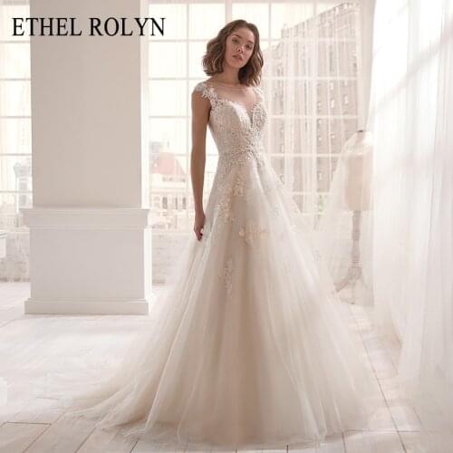 ETHEL ROLYN Off the Shoulder Vintage Wedding Dress 2021 Romantic Beaded Appliques Sexy Sweetheart Wedding Gowns Vestido De Noiva
