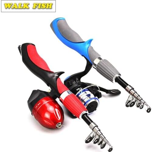 WALK FISH High Quality Carbon Fiber Rod Superhard Boat Fly Lure Fishing Rod With Fishing Reel Set Fishing Tackle Rod Combo