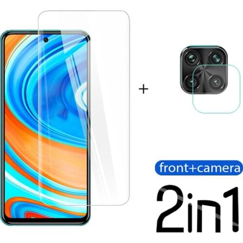 2in1 For Redmi Not 9 Pro Max Tempered Glass for Xiaomi Redmi Note 9S Camera Len Screen Protector Protective Film Redme Note 9pro