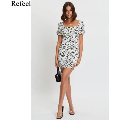 Summer Women mini dress chiffon french vintage elegant empire ruffle short dresses frock puff sleeves sheath bodycon dresses