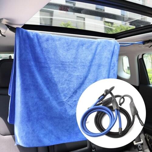 1PC 1.5M Universal Auto Interior Accessories Adjustable Car Luggage Rope Clothesline Elastic Bungee Cords With Hooks Car Styling