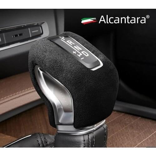 1pcs Alcantara Car Gear Shift Knob Cover Sticker Auto Interior Accessories Decals For Volvo XC60 XC90 S60 V60 S90 V90 2015-2020