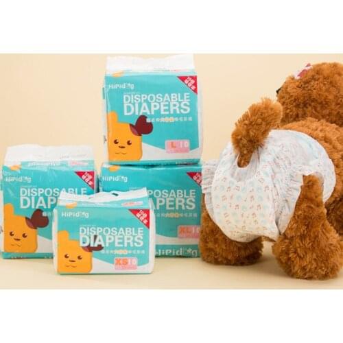 10PCS/Bag Dog Diapers Only for Male Dogs Pet Male Dog Disposable Leakproof Nappies Puppy Super Absorption Physiological Pants