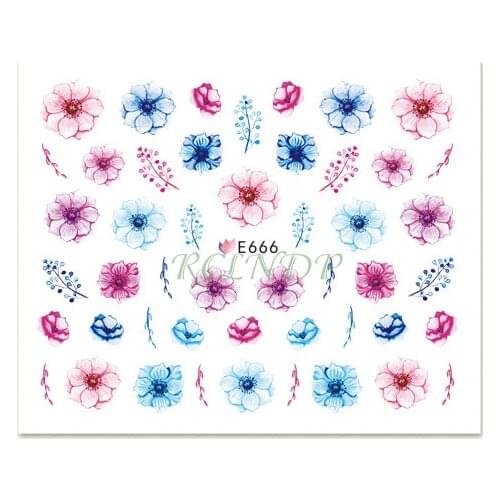 3D Nail Sticker all decoration Flower grass Nails Art Pegatinas Sliders Adhesive Tips Manicure Wraps Foil Tools