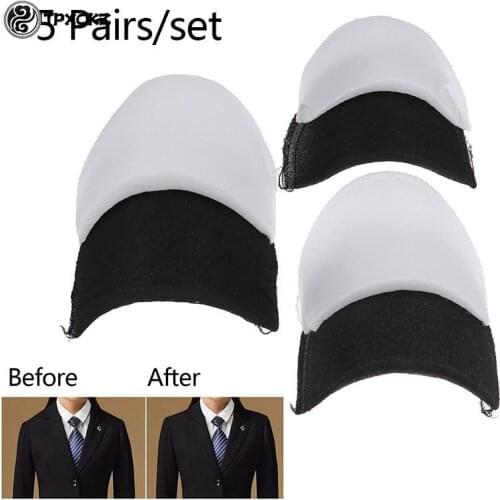 5Pairs /set Soft Padded Shoulder Pad Encryption Foam Shoulder Pads For Blazer T-shirt Clothes Sewing Accessories