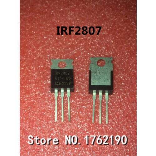 50PCS/LOT IRF2807PBF IRF2807 TO-220 N 75V/82A Field Effect Transistor