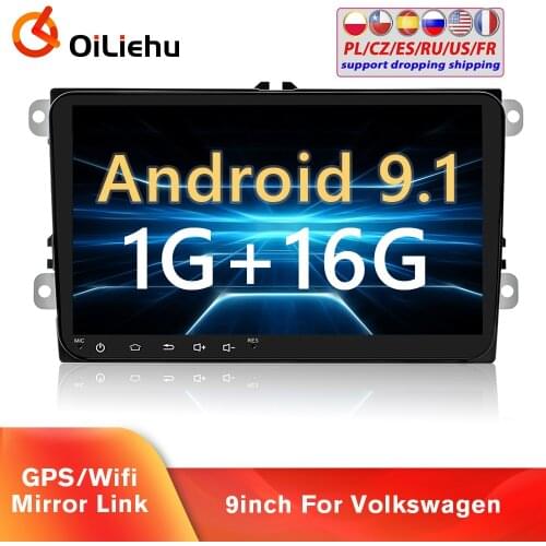 OiLiehu Car Radio 2 din Android 8.1 Stereo Receiver Multimedia Player For VW Volkswagen Golf Polo Tiguan Passat b6 b7 Skoda Jett