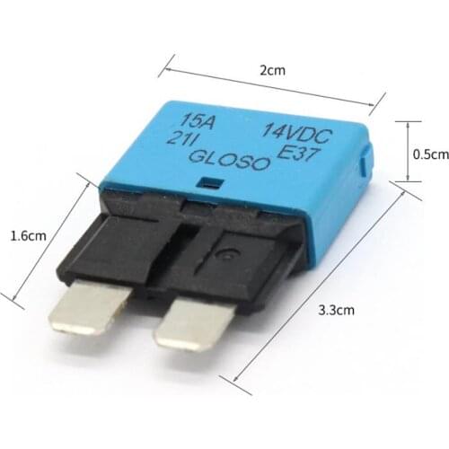 Car Circuit Breaker Fuse Auto Resettable Fuse Blade Circuit Breaker 15A 12-24V For Boat Marine Truck RV Yacht Trailer Truck