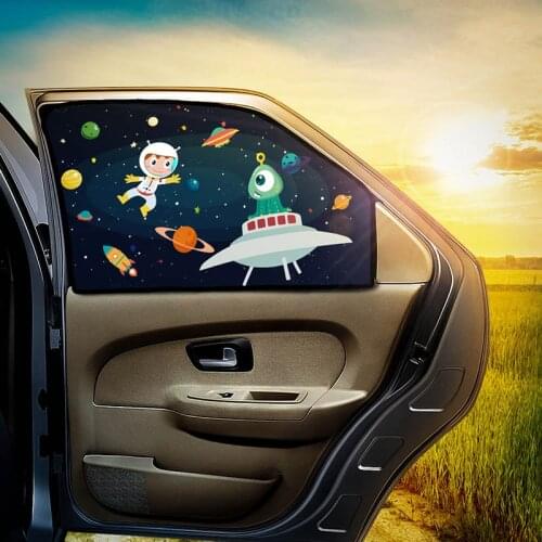 Car Sunshade Universal Cartoon Pattern Strong Magnetic Sunshade Curtain Cover To Prevent Direct Sunlight