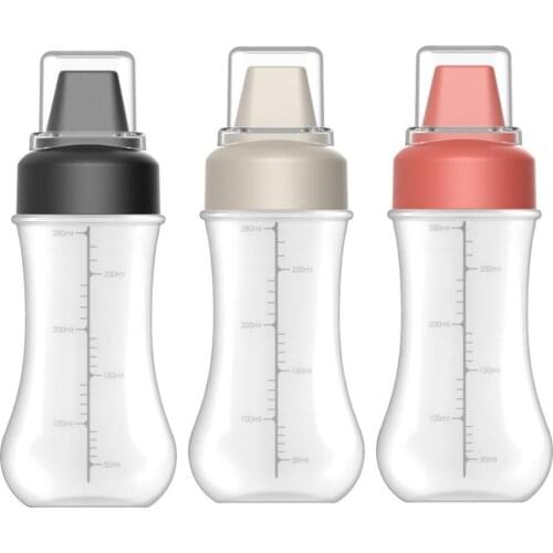 Squeeze Bottle Dust-proof Cover 5-hole Scale Condiment Bottle Salad Tomato Sauce Jam Seasoning Easy Squeeze Bottle Kitchen Tool