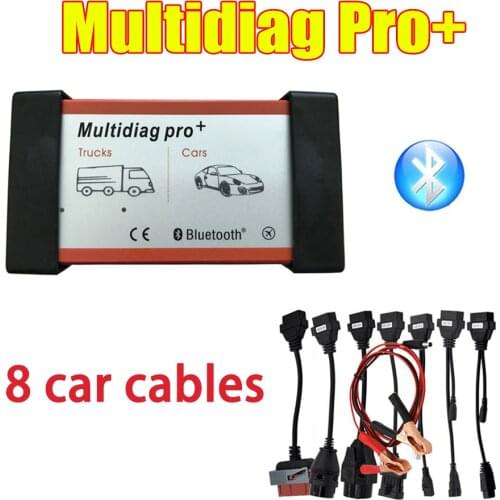 Multidiag Pro+ with Bluetooth vd ds150e cdp 2017.R3 keygen For delphis Cars/Trucks OBD2 Scanner diagnostic tool + 8 Car Cables