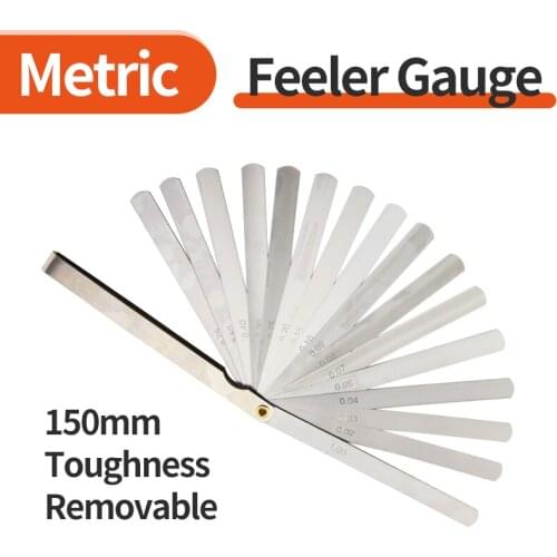 Length Metric Feeler Gauge Thickness Gage Set Blade Gap Filler Valve Feeler Gauge For Thickness Measurement Layout Tools 150A17