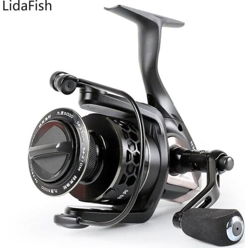 New 5.0:1 4.9:1 Gear Ratio Spinning Fishing Reel CNC Aluminum Spool 6+1BB Carp Fishing Reels Saltwater Wheel