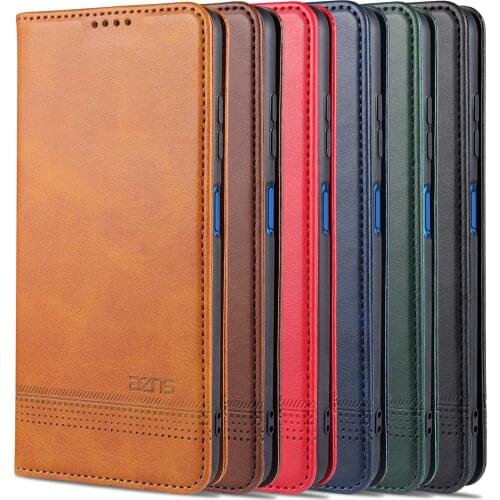 AZNS Leather Flip Case For Xiaomi Poco X3 NFC Luxury Wallet Cards Stand Phone Bags Magnetic style Cover Phone Case For POCO X3