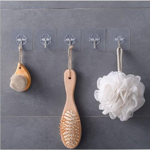 Hook strong viscose wall hanging coat hook free punching strong glue hook seamless wall bathroom kitchen hook
