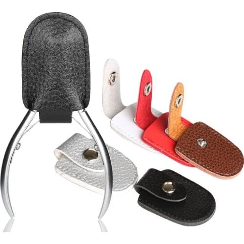 1PC Nipper Cover Protective Sleeve Nail Cuticle Scissors Manicure Pedicure Kits Dead Cuticle French Trimmer Leather Nail Tools