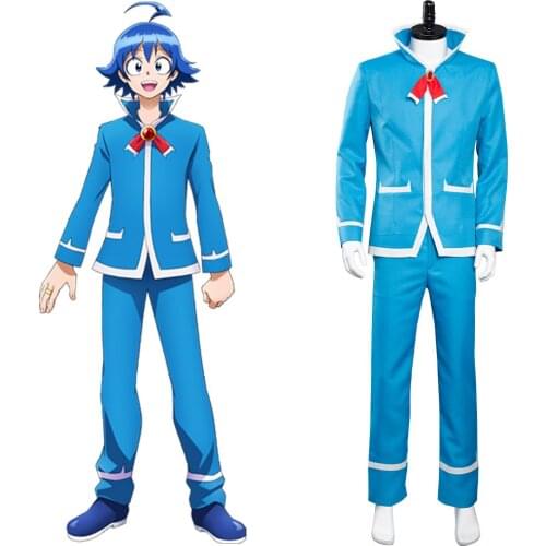 Mairimashita! Iruma-kun Osamu Nishi Cosplay Iruma Suzuki Costume Blue School Uniforms Suit Halloween Party Costumes