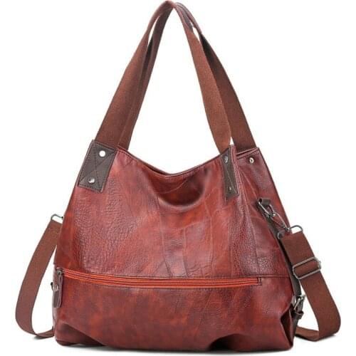 Bag Fashion Casual Crossbody Vintage Shoulder Bag For Ladies Womens 2021 High Quality PU Leather Women Handbags Large Capacity