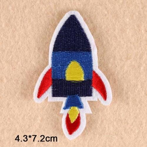 Rocket Iron On Patch Embroidered Clothes Patch For Clothing Woman Clothes Stickers Garment Apparel Accessories