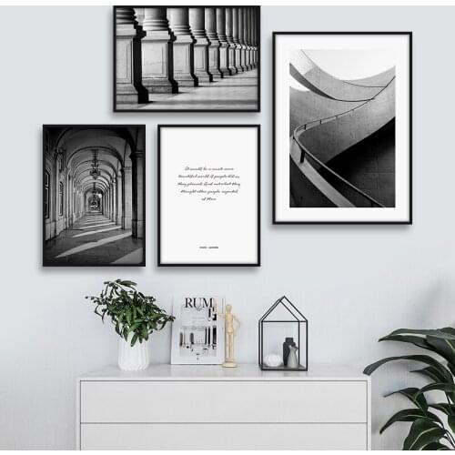 Geometric Building Abstract Art Canvas Print Poster Nordic Wall Painting Decoration Pictures Living Room Scandinavian Home Decor