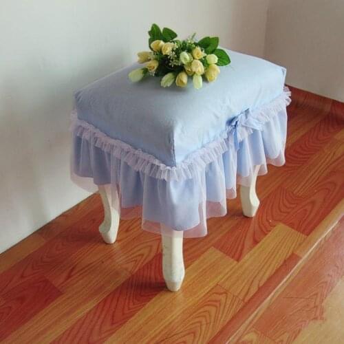 Rectangle lace frill makeup stool cover piano bench cover decorative dustproof cover