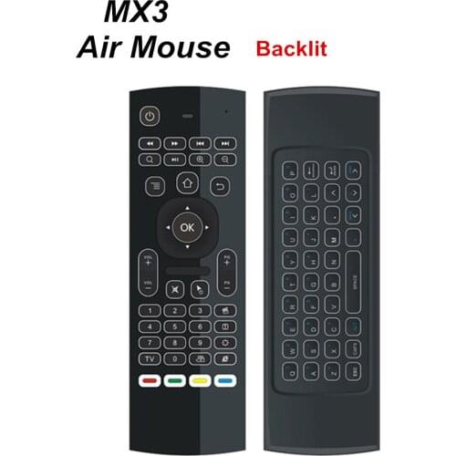 MX3 Air Mouse Smart Remote Control Backlit MX3 Pro 2.4G Wireless Keyboard IR Learning For Android Box T9 X96 mini