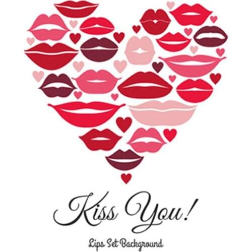 Romantic red lips Wall Sticker Wedding decoration art Decal living room Mural Home Decor love Wallpaper Valentines Day stickers