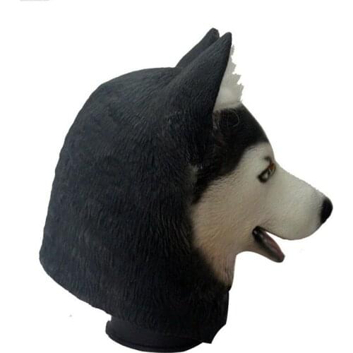 Xmas Animal Dog Mask Latex Animal Head Mask for Xmas Costume Party Props
