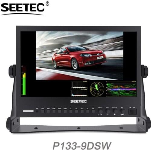 Seetec P133-9DSW 13.3 Inch IPS FHD 1920x1080 Broadcast Monitor with 3G-SDI/HDMI Waveform/Vector Professional Desktop LCD Monitor