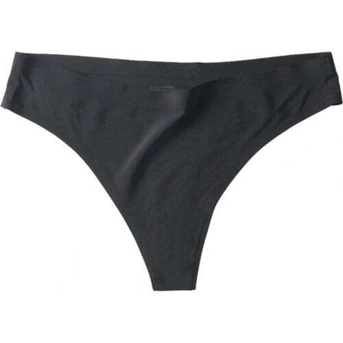 Sexy Women Panties Ice Silk Thin Low Waist Seamless G-string Thong Panties Underwear Daily Underwear