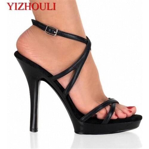 Dancer Shoes 13 CM High-heeled Shoes Night Club Pole Dancing Shoes Sexy Dance Shoes Thin Heels Sandals N-024