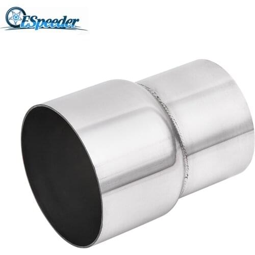 ESPEEDER Universal Silver 3.0 To 2.0 Reducer Connector Adapter 304 Stainless Steel Exhaust Tail Muffler Tip Pipe Car Engine Part
