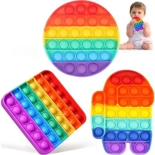 Funny Push Bubble Sensory Fidget Toy Children Gift Antistress Reliever Anti-Anxiety Compression Tool For Kids Adults Educational