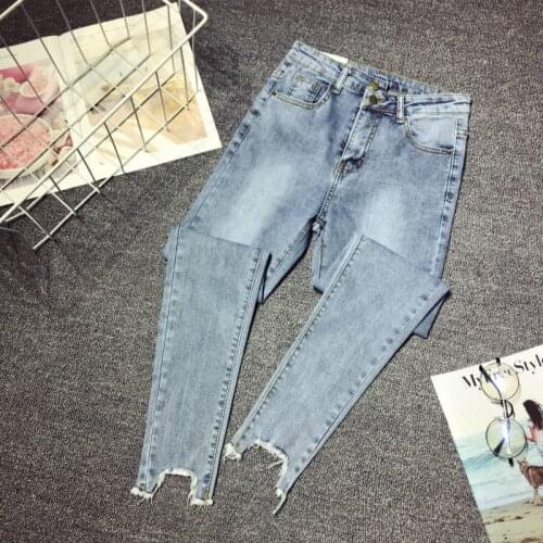 Women Denim Pants 2020 Spring Summer High Waist Stretch Skinny Jeans Woman Ripped Slim Pencil Pants Jeans Plus Size 5XL