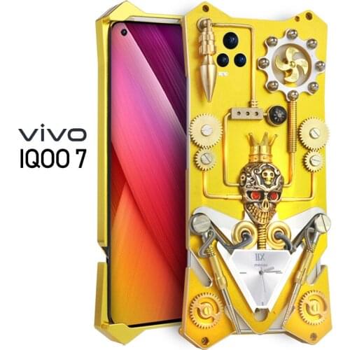 Zimon For BBK VIVO IQOO7 Phone Case Luxury Heavy Duty Armor Metal Aluminum Case For VIVO IQOO7 Protective Case