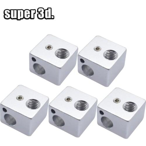 5pcs Aluminium all metal Heating Block for V5 J-head oxidation process heat block MK7/MK8 Extruder kossel and prusa i3 3D Print