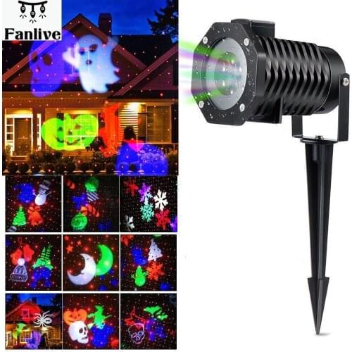 6pcs Christmas Light Projector Ucharge Rotating Projector Snowflake Spotlight Led Light for Halloween Party Holiday Decoration