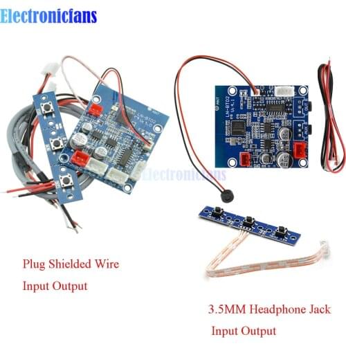 Car Bluetooth Audio Receiving Board Module 3.5MM Headphone Jack/Plug Shielded Wire Input Output Conversion Module DC 3.6-30V