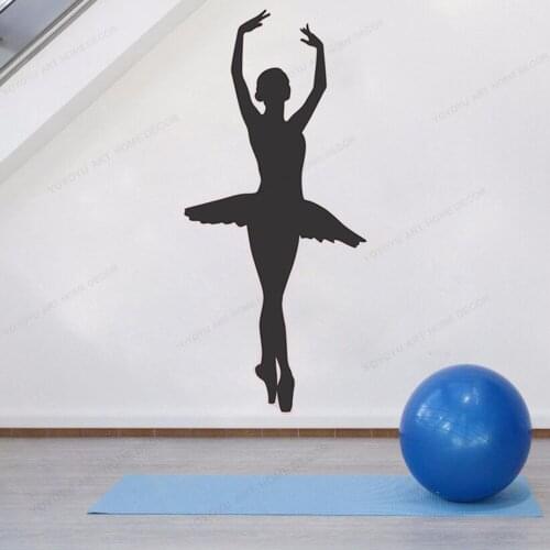 Ballerina Wall Decal Ballet Decals for Kids Room Ballet Dancer dance Ballet Silhouette Wall vinyl sticker Graphic HJ453