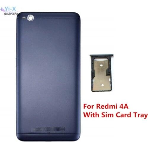 For Xiaomi Redmi 4A Back Battery Cover Case Replacement With SIM Card Tray Holder For Xiaomi Redmi 4 A battery cover