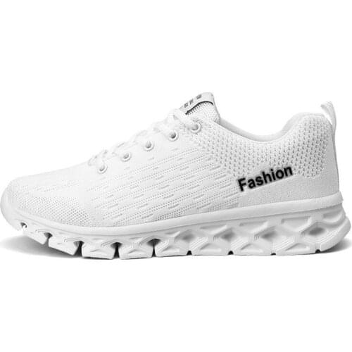 Breathable mesh sneakers Men lightweight lace-up Running sports shoes New mens anti-skid Wear-resistant jogging walking shoes