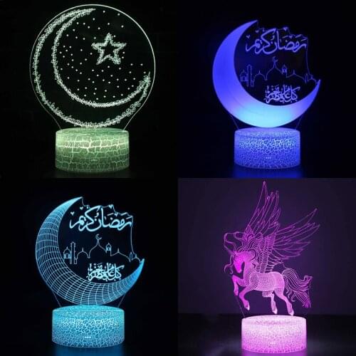 Eid Mubarak Decor Ornament Light Eid Kareem Ramadan Decor for Home Ramadan Mubarak Eid Al Adha Islamic Muslim Party Decor