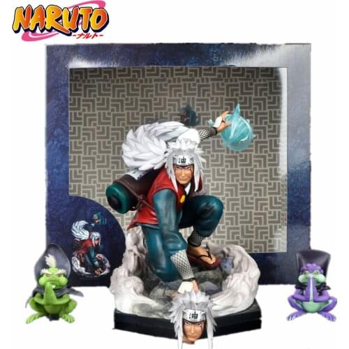 Naruto Jiraiya Rasengan Statue PVC Action Figure 190mm Anime Naruto Shippuden Jiraiya Figurine Toys Diorama