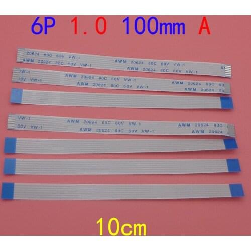 2pc FFC FPC Flexible Cable for ACER 4741 4741G 5750 5750G Touchpad flex cable Length 10cm 6- Pin 1.0mm pitch 6 pin forward 100mm