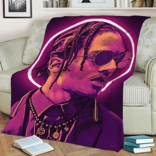 ASAP Rocky 3D Print Plush Blanket Throw On Sofa Home Decor Soft Warmth Washable Nap Blanket Dropshipping