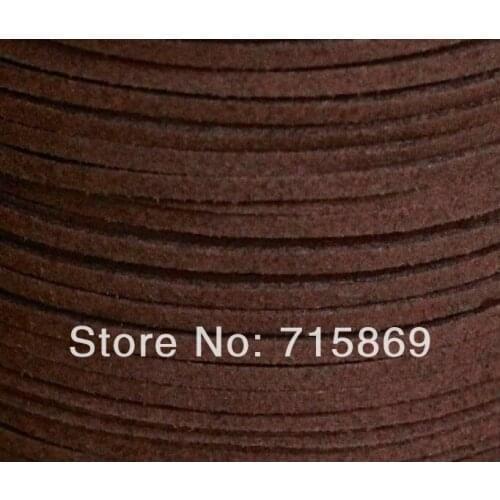 Free Ship Dark Coffee Color 100 Meters 10mm x 1.5 mm Faux Leather Suede Ribbon Cord - DIY Leather Cord