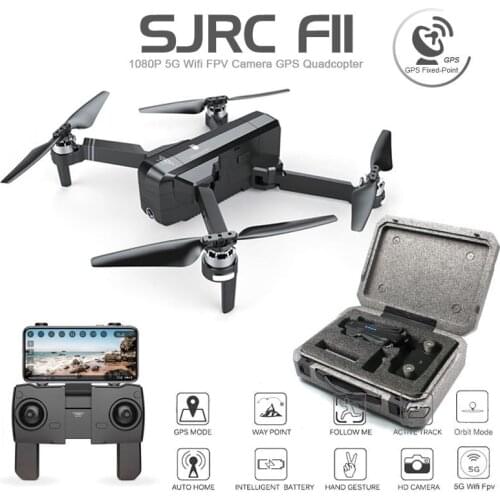 SJRC F11 GPS 5G WiFi FPV With 1080P Camera Brushless Quadcopter 25mins Flight Time Gesture Foldable Arm Selfie RC Dron VS CG033